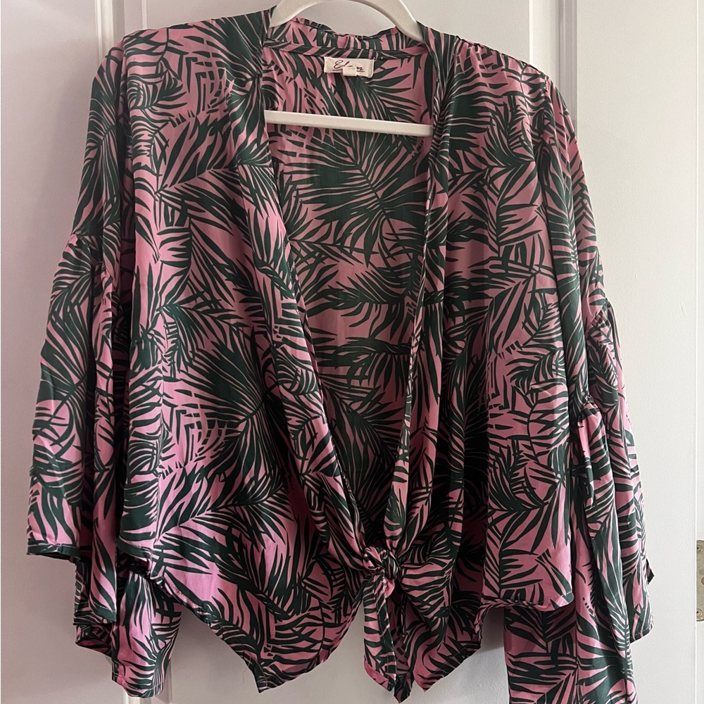 Elan Palm tie front top